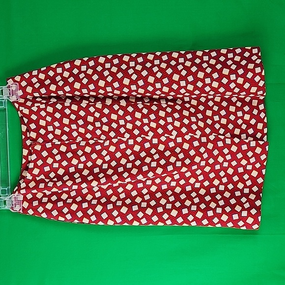 Mary Ann Restivo Womens Red and White Skirt. 100 % Silk ☆ - Picture 4 of 8